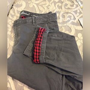 Eddie Bauer Women's Dark Gray Flannel-lined Boyfriend Jeans - Sz 16